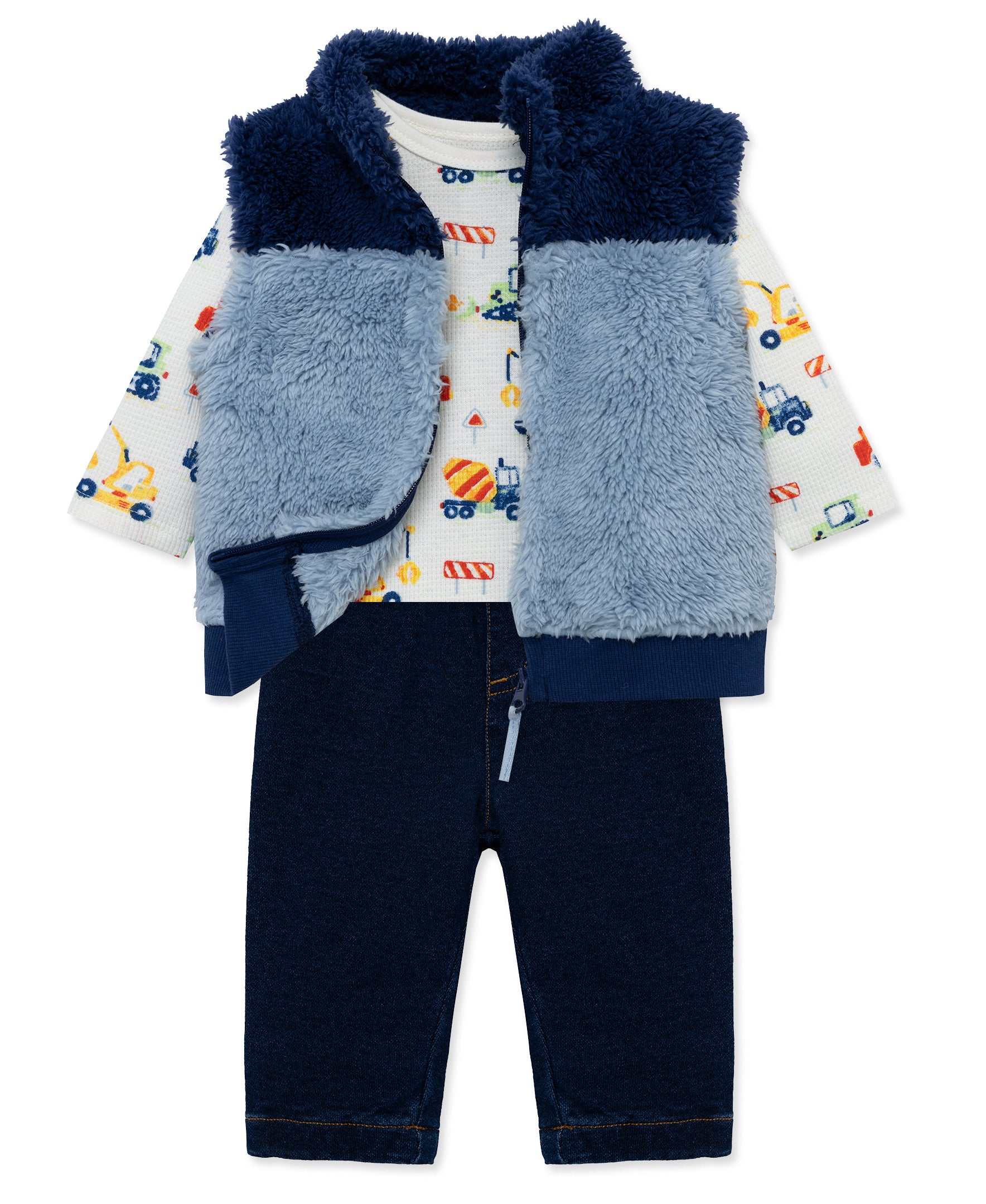 Trucks Sherpa Vest Set - Little Me