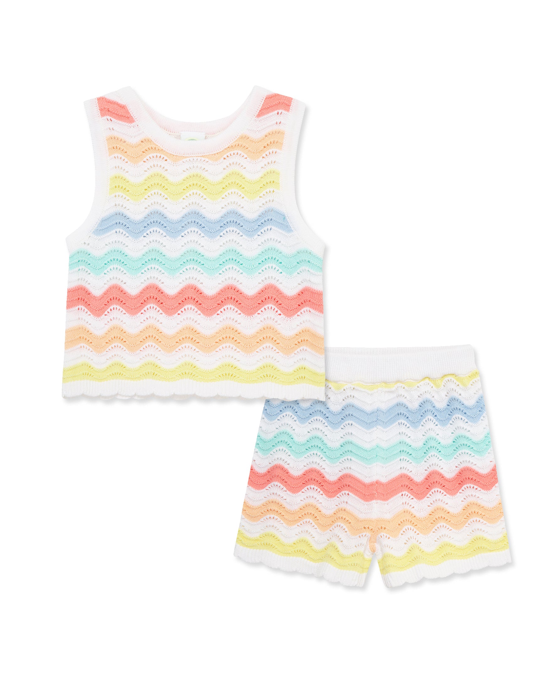 Wavy Pointelle Short Set - Little Me