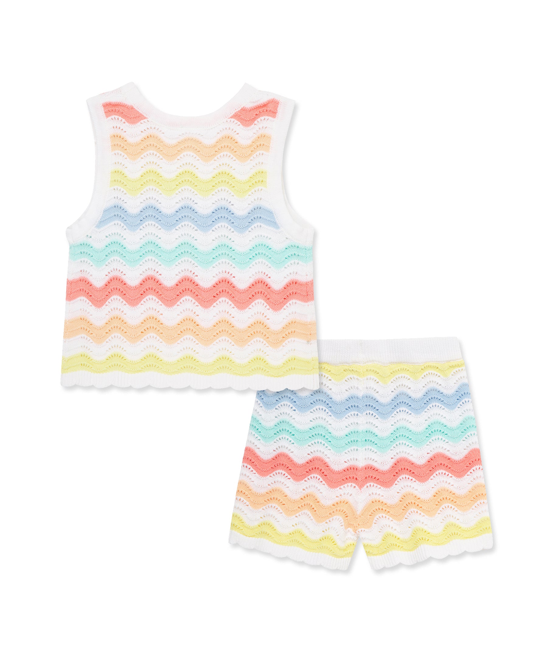 Wavy Pointelle Short Set - Little Me