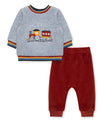 Train Velour Pant Set - Little Me