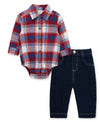 Red Plaid Pant Set - Little Me
