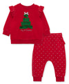 Dot Tree Velour Pant Set - Little Me
