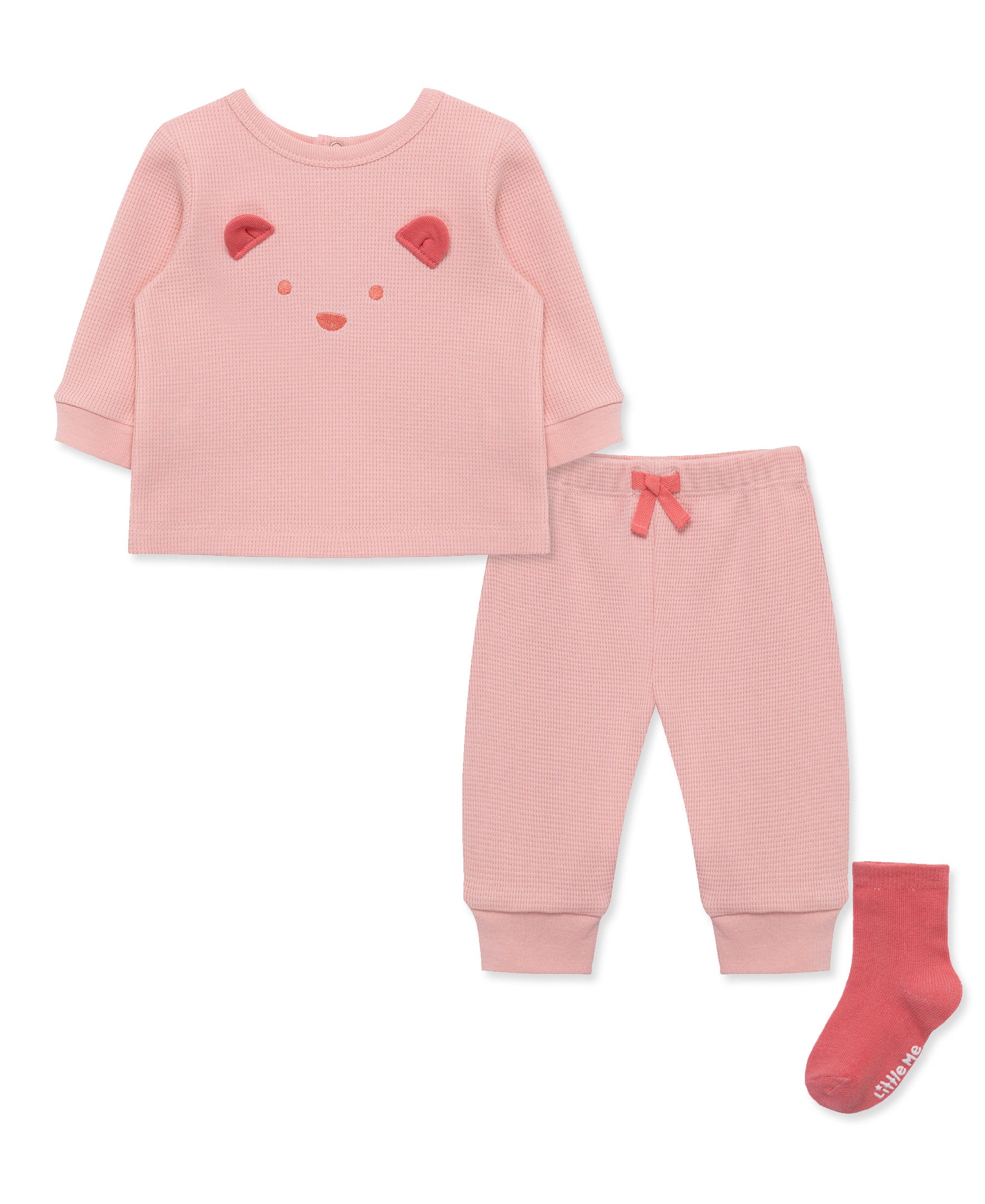 Pink Bear Jogger Set - Little Me