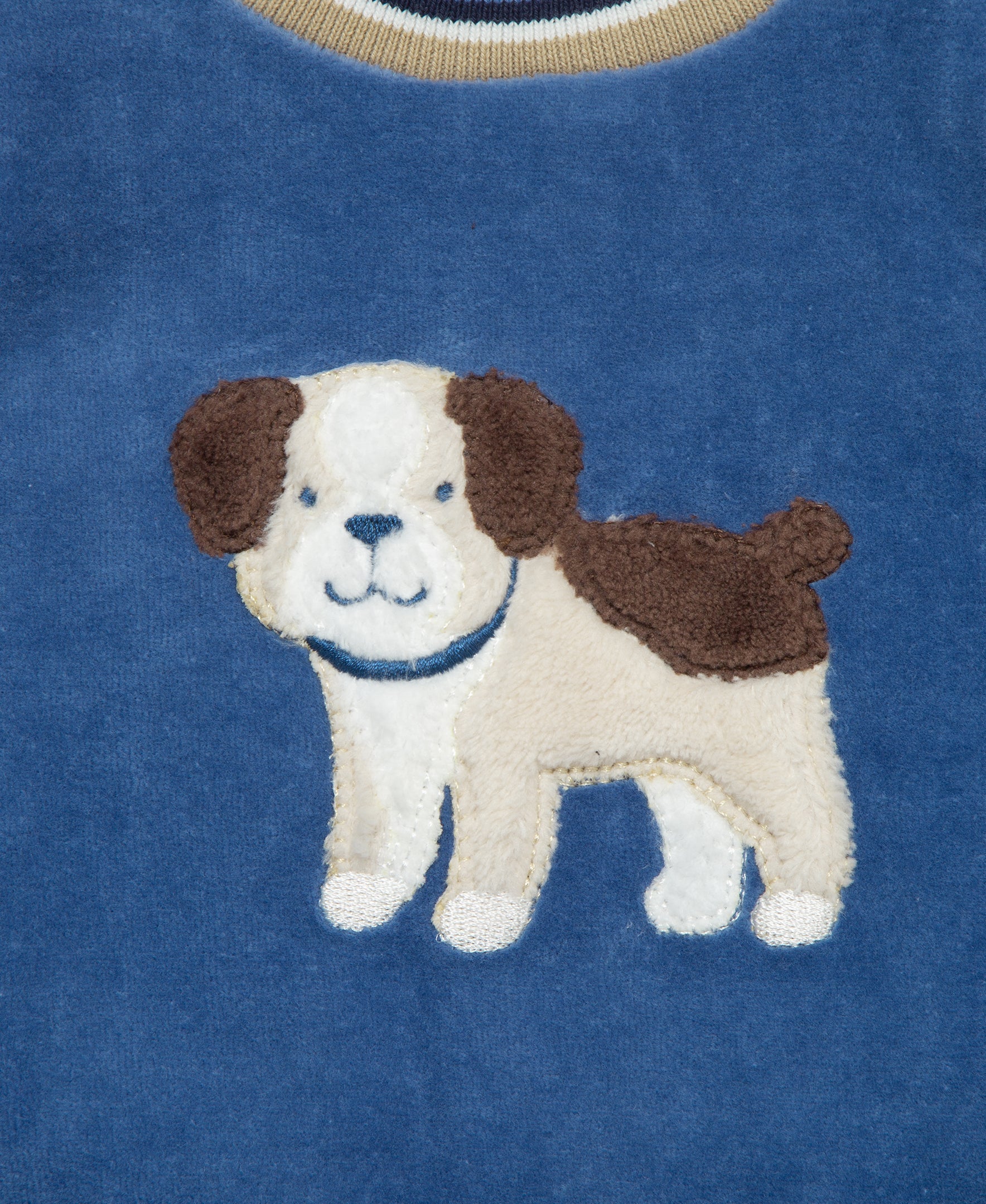 Fluffy Puppy Velour Pant Set - Little Me