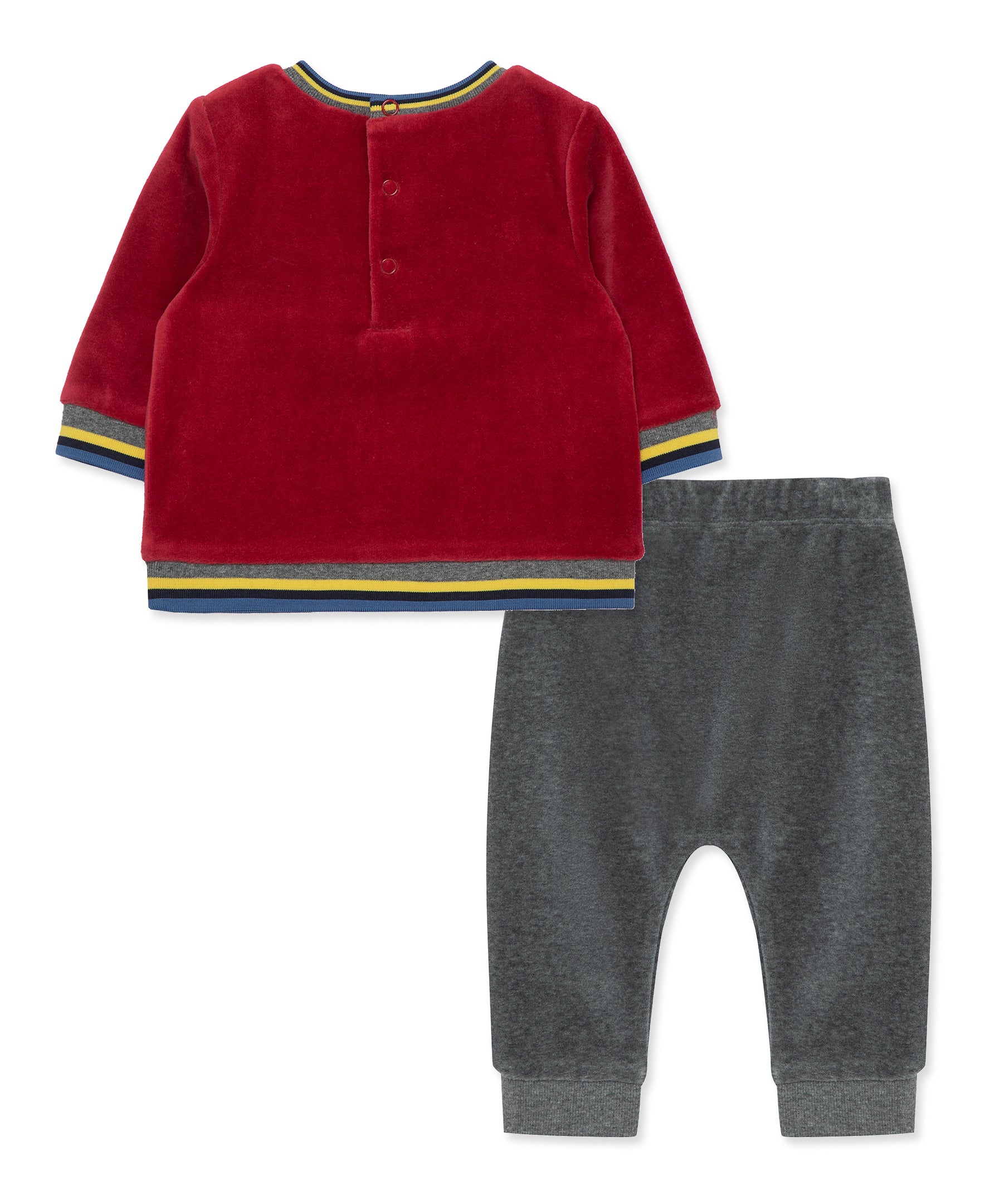 Train Tracks Velour Pant Set - Little Me