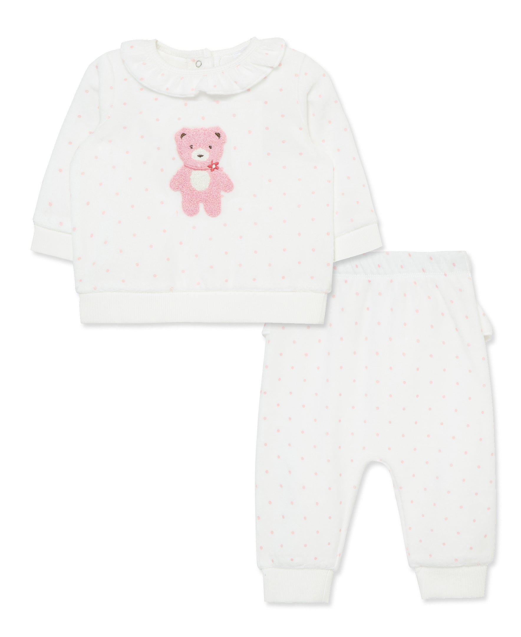 Sweet Bear Velour Pant Set - Little Me