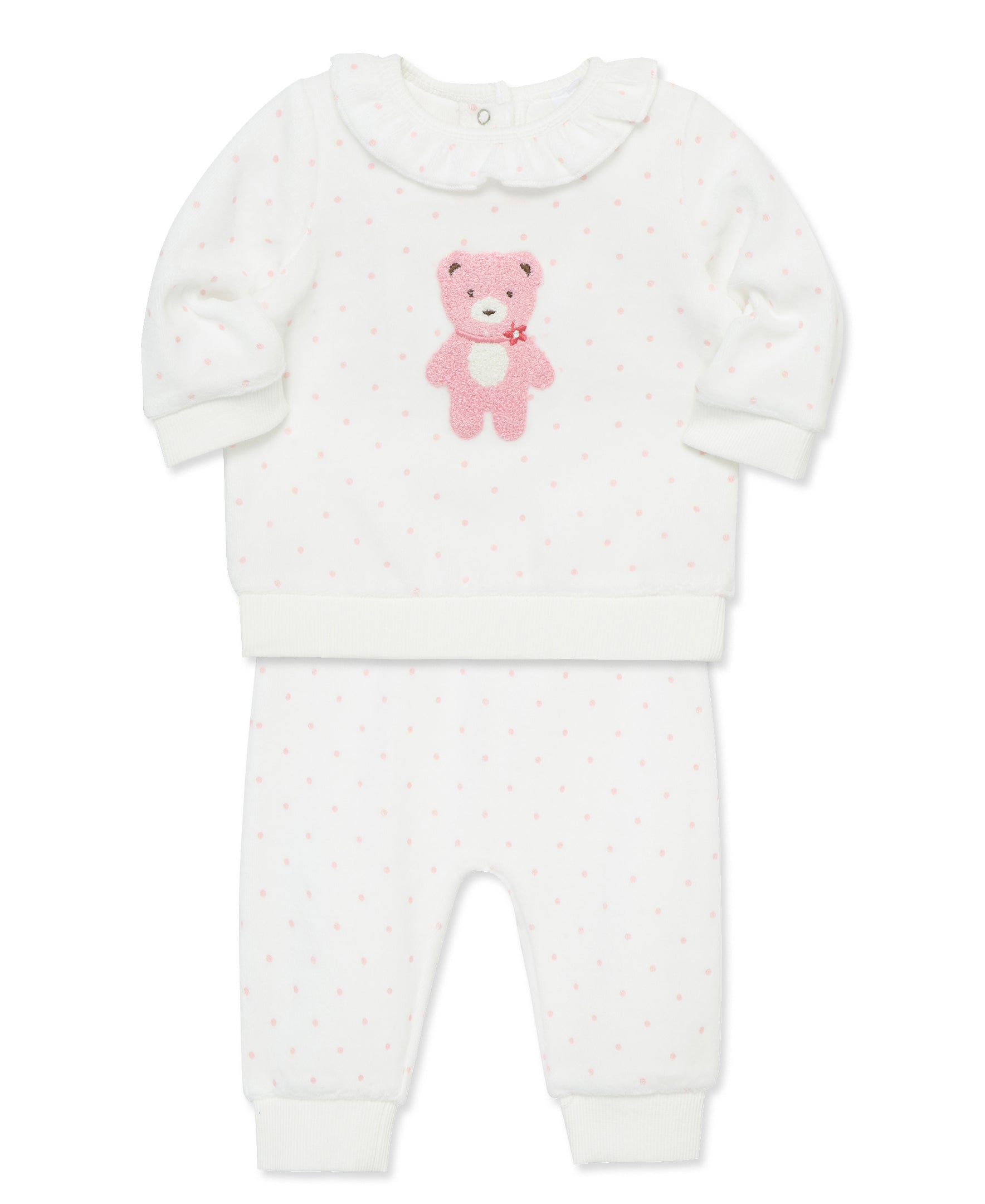 Sweet Bear Velour Pant Set - Little Me