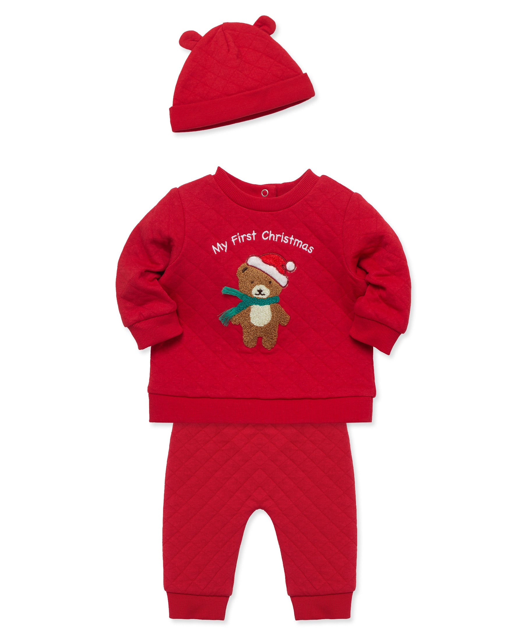 Holiday Bear Quilted Jogger Set - Little Me