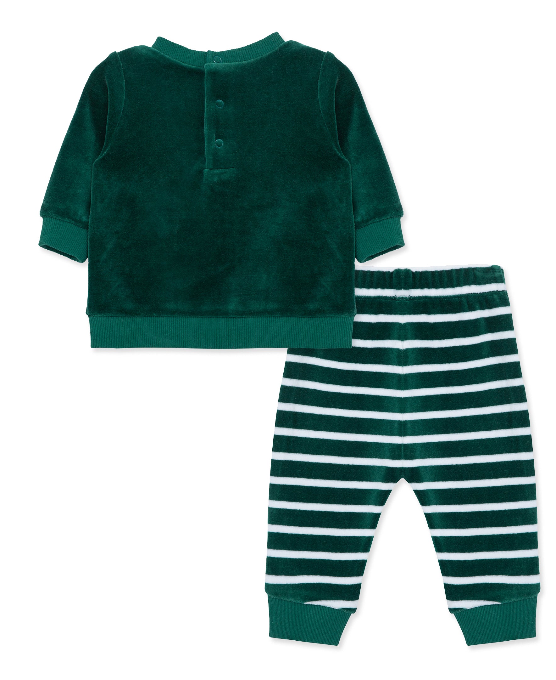 Santa Velour Pant Set - Little Me