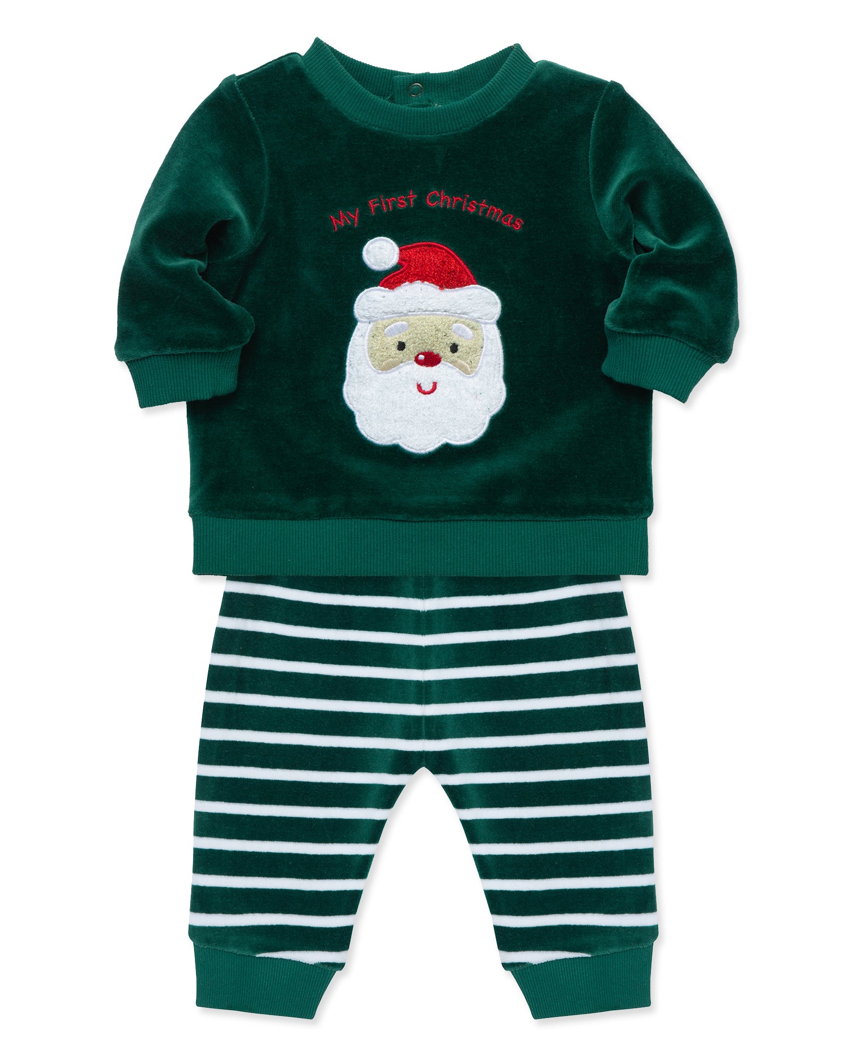 Santa Velour Pant Set - Little Me