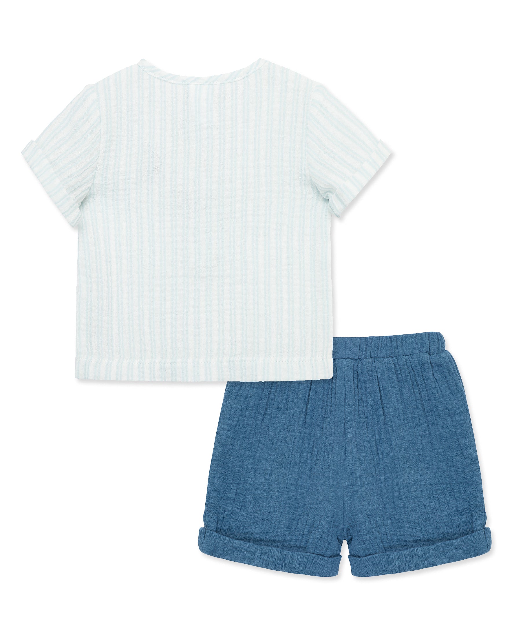 Sailboat Gauze Short Set - Little Me