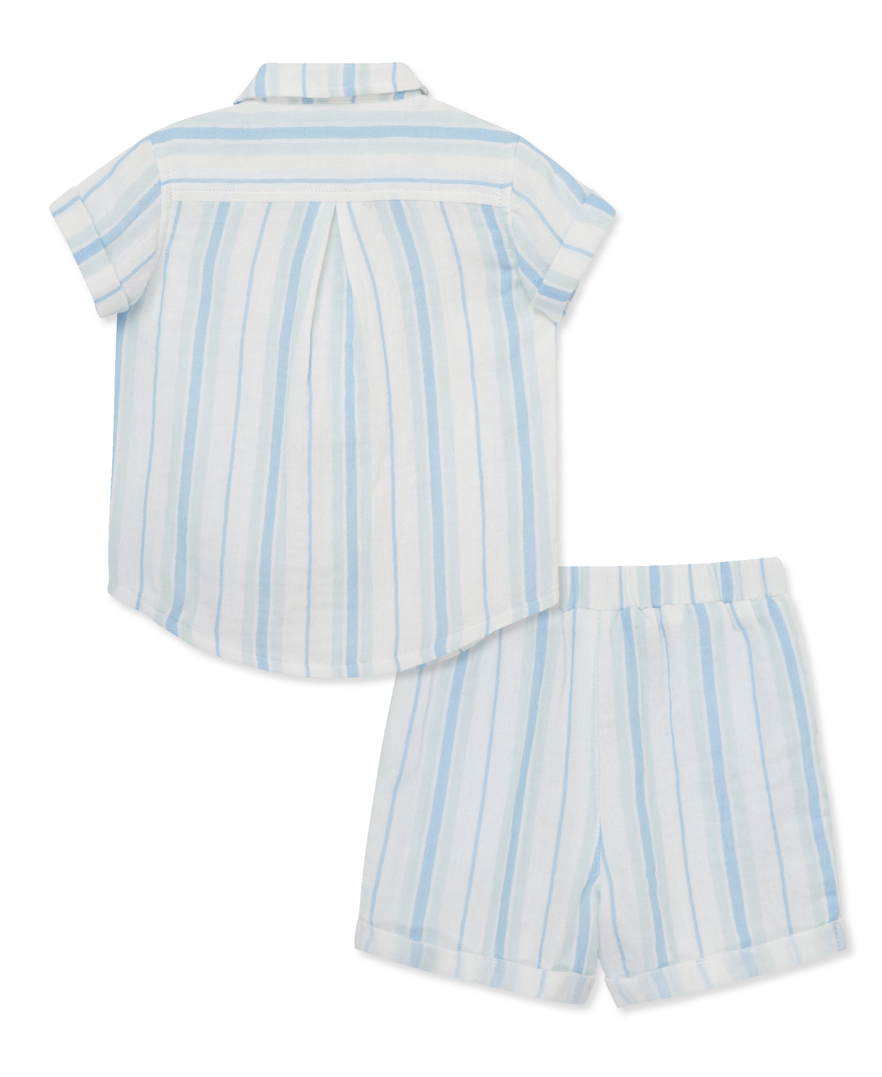 Striped Gauze Short Set - Little Me