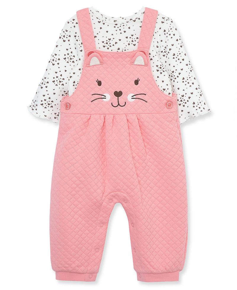Kitty Knit Infant Overall Set - Little Me