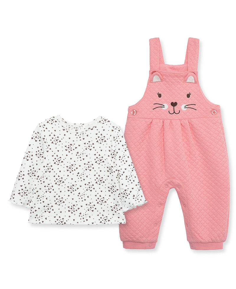 Kitty Knit Overall Set - Little Me