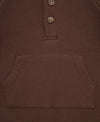 Chestnut Waffle Knit Coverall & Hat - Little Me