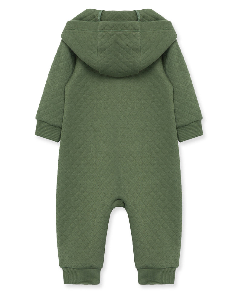 Green Diamond Double Knit Quilt Coverall - Little Me