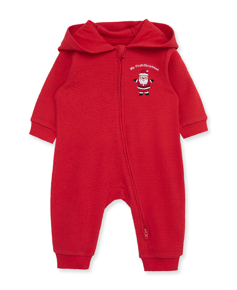 Santa Cotton Coverall - Little Me