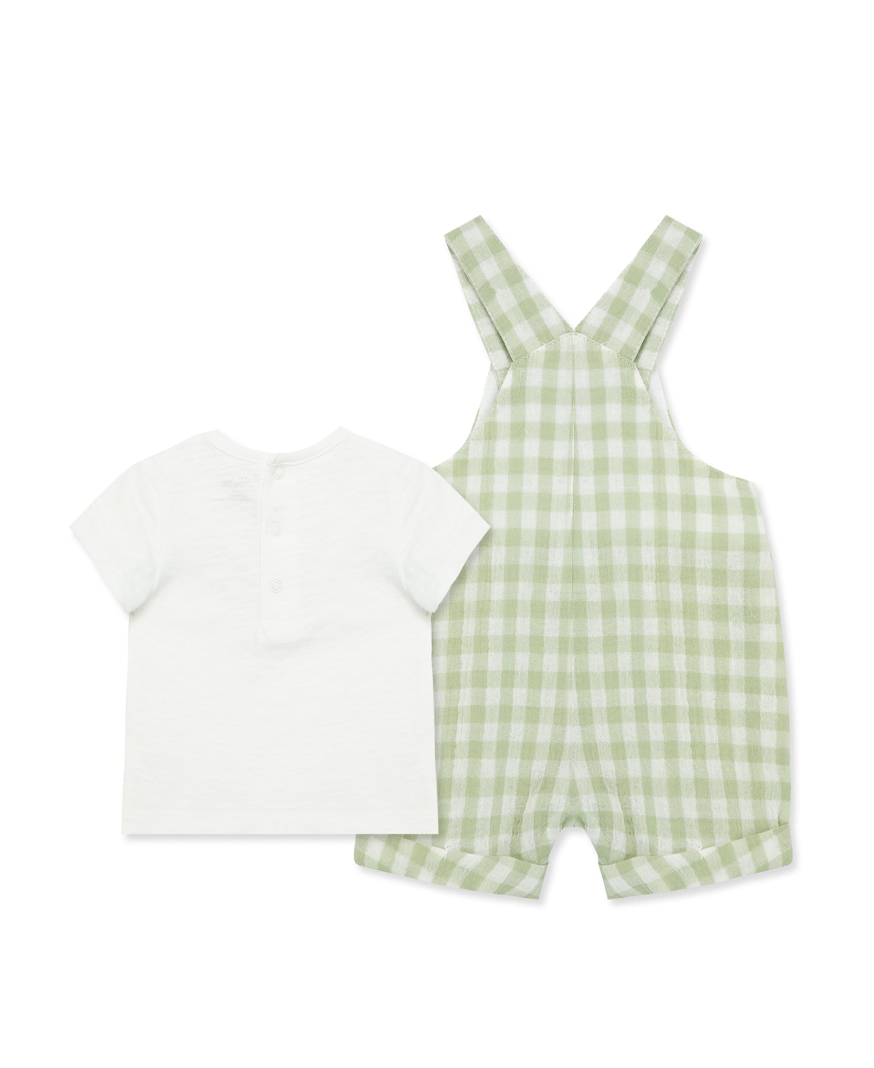 Check Gauze Overall Set - Little Me