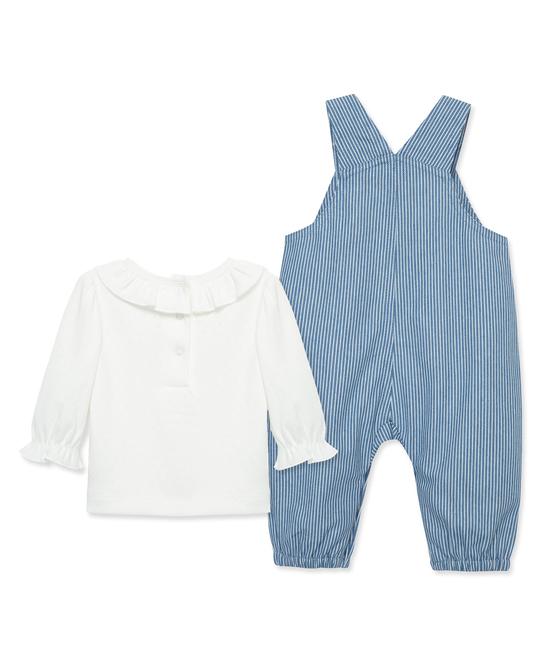 Heart Woven Overall Set (12M-24M) - Little Me