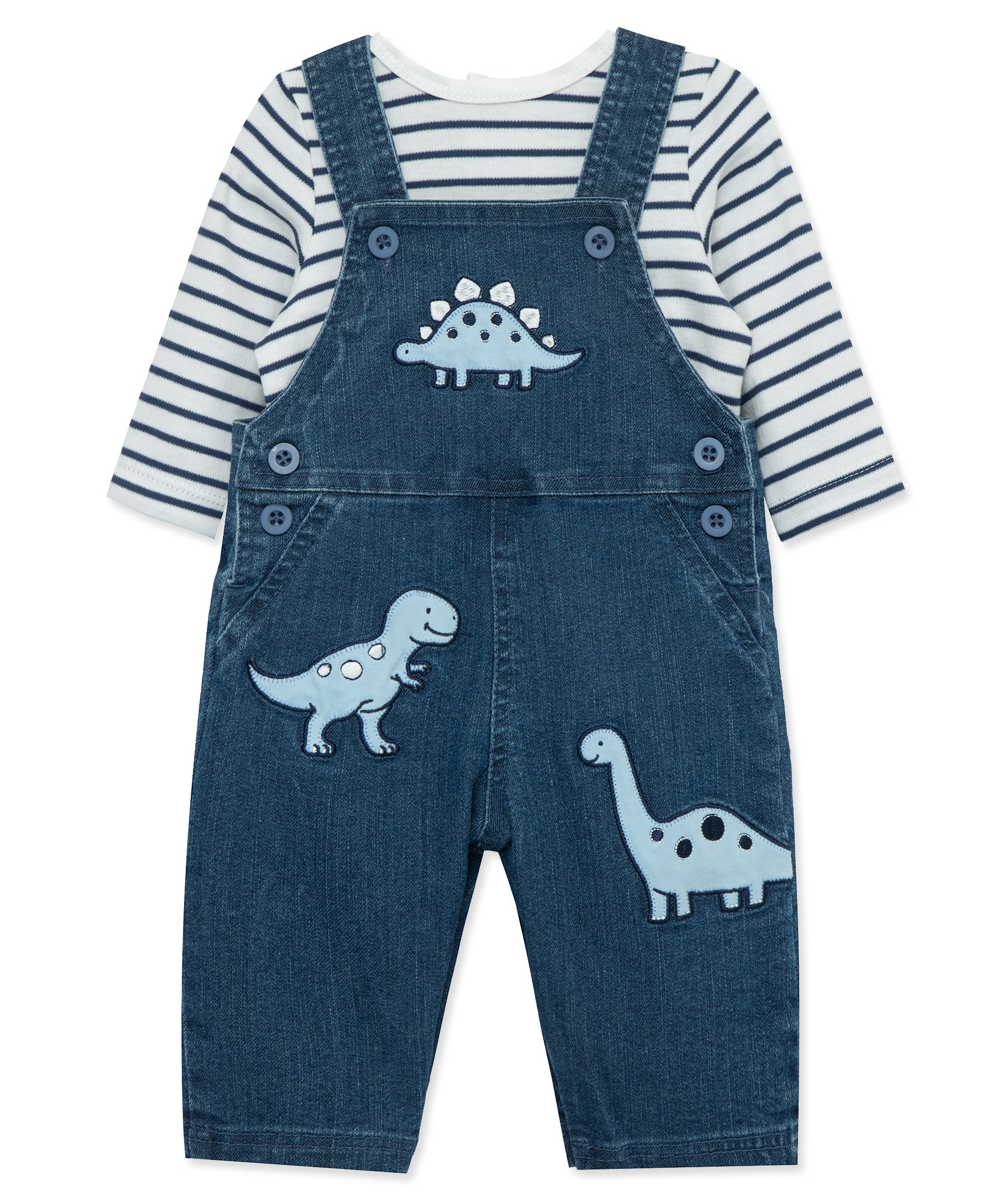 Dino Woven Overall Set (12M-24M) - Little Me