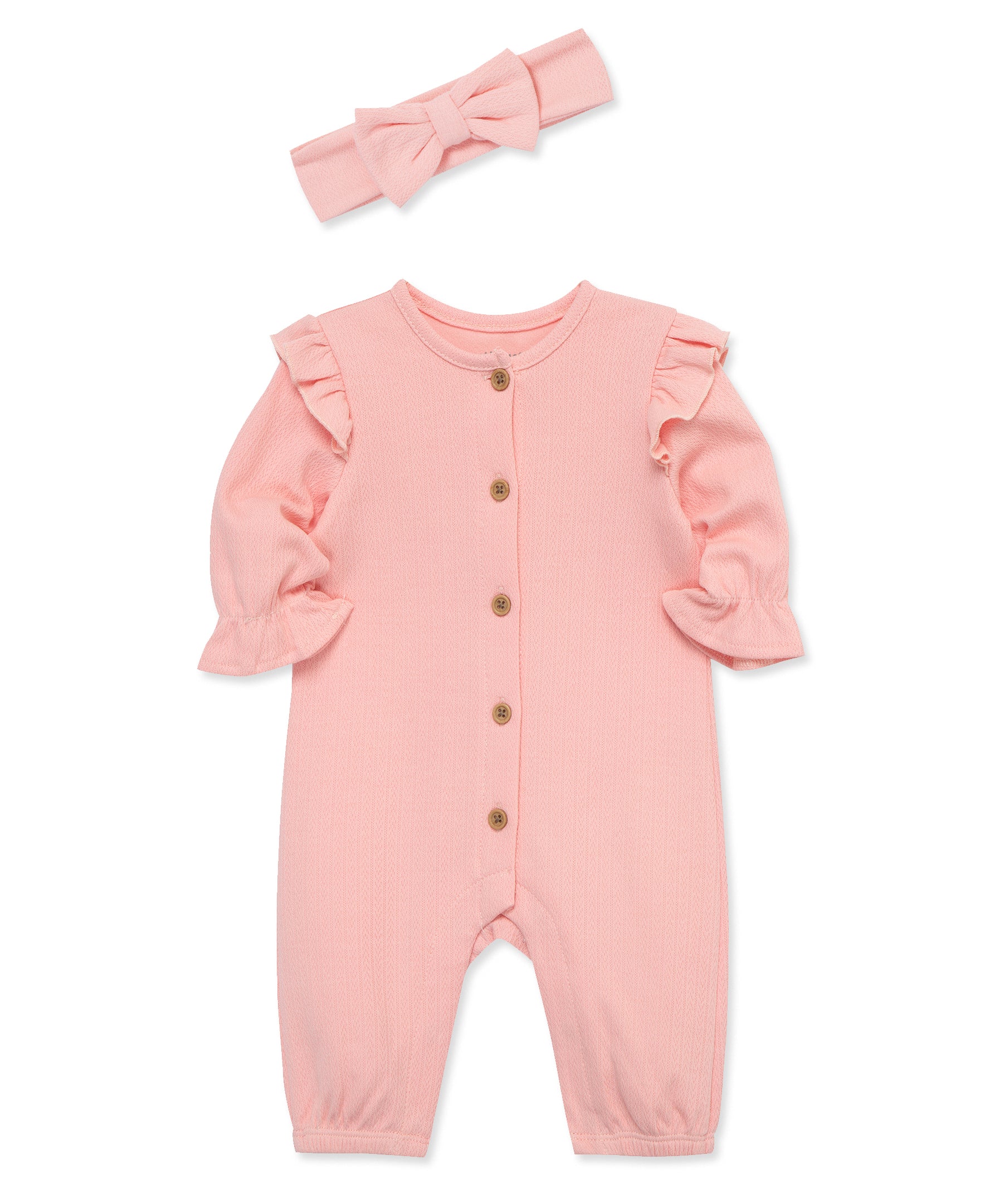 Pink Pointelle Jumpsuit Set - Little Me