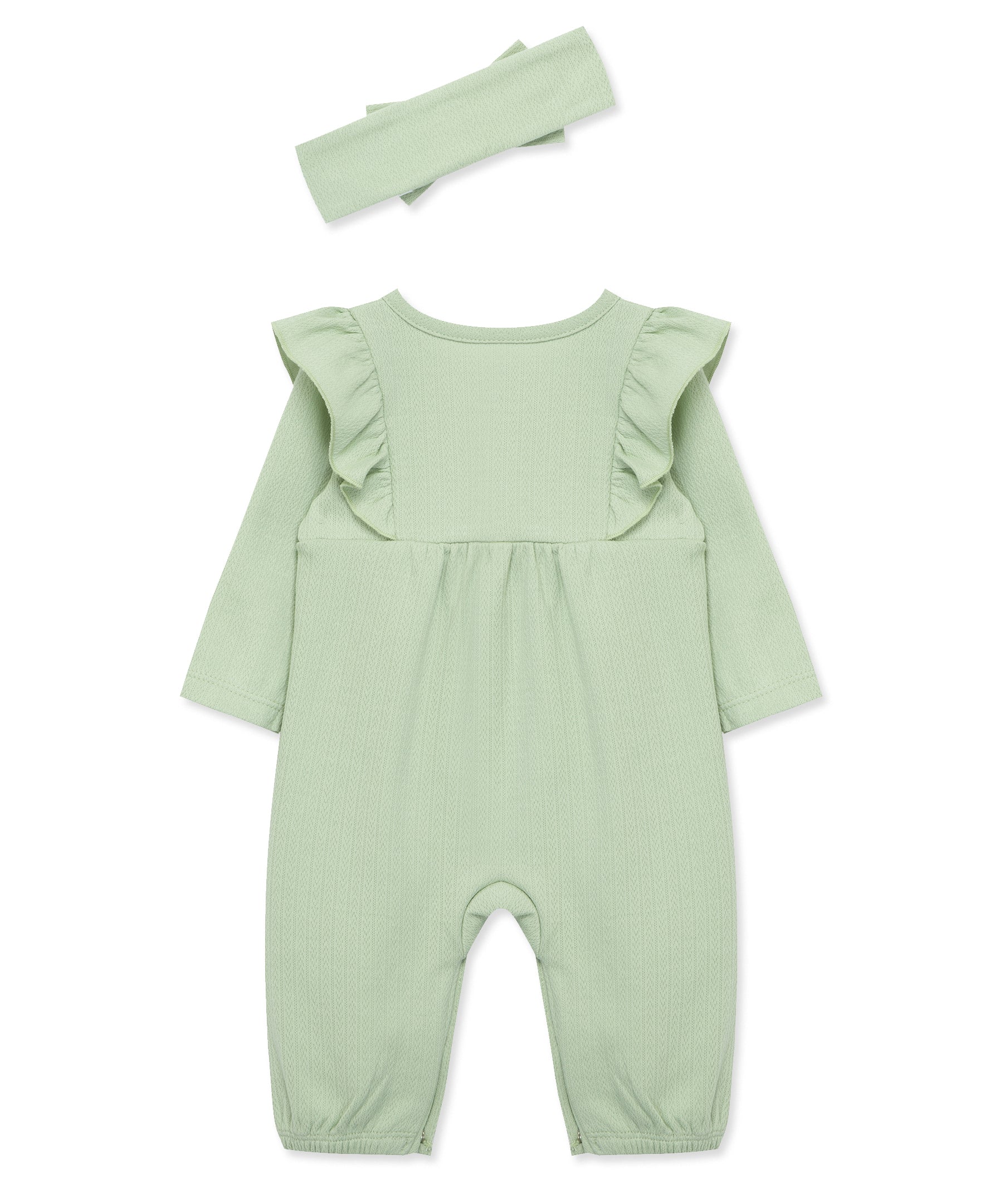 Green Pointelle Jumpsuit Set - Little Me