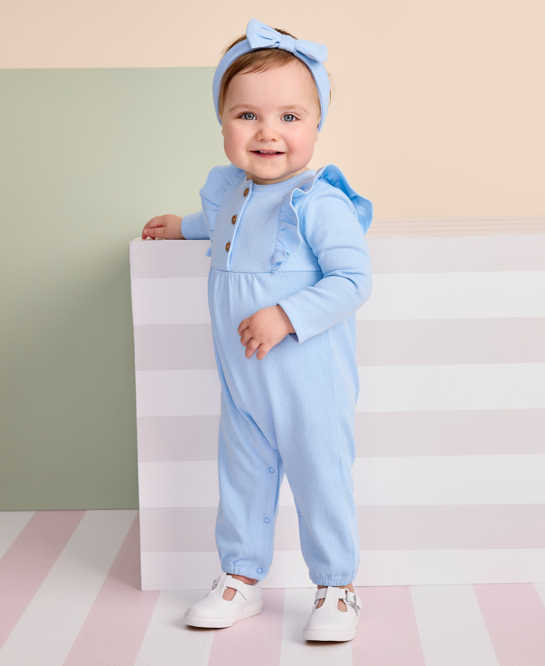 Blue Pointelle Jumpsuit Set - Little Me