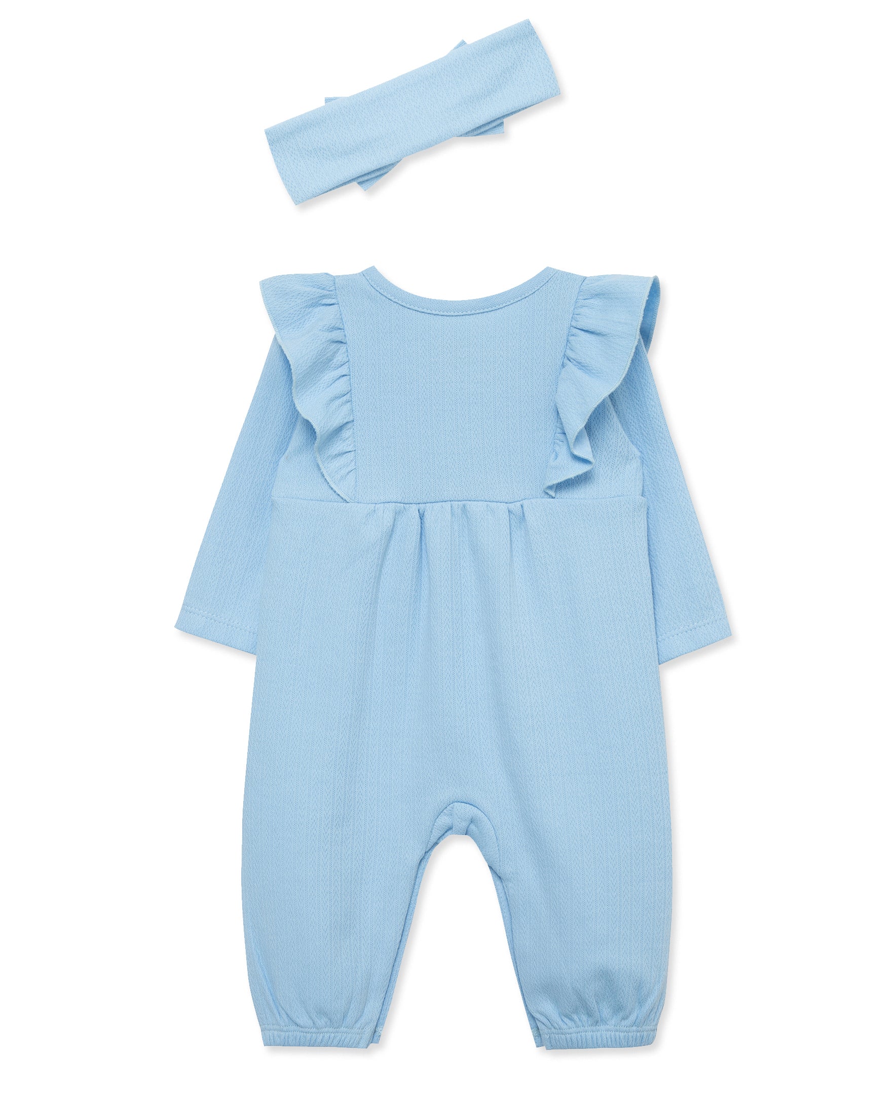 Blue Pointelle Jumpsuit Set - Little Me