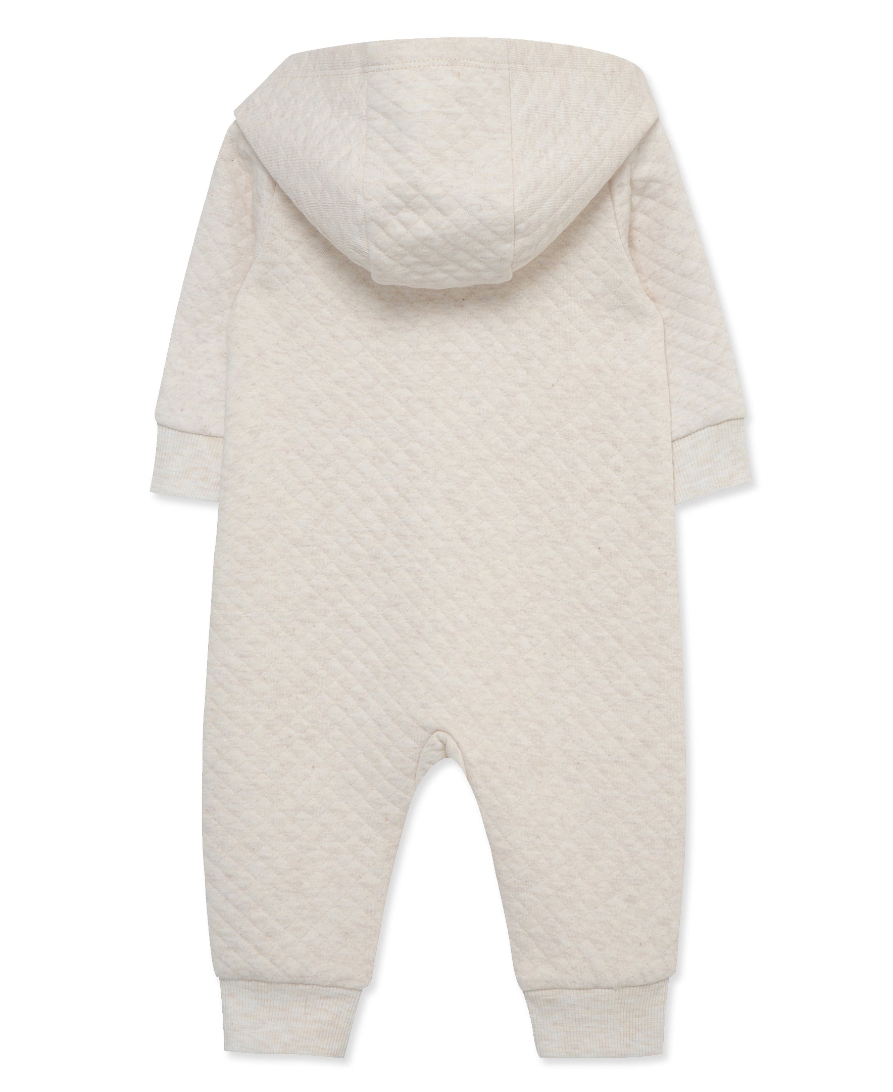 Oatmeal Quilted Hoodie Coverall - Little Me