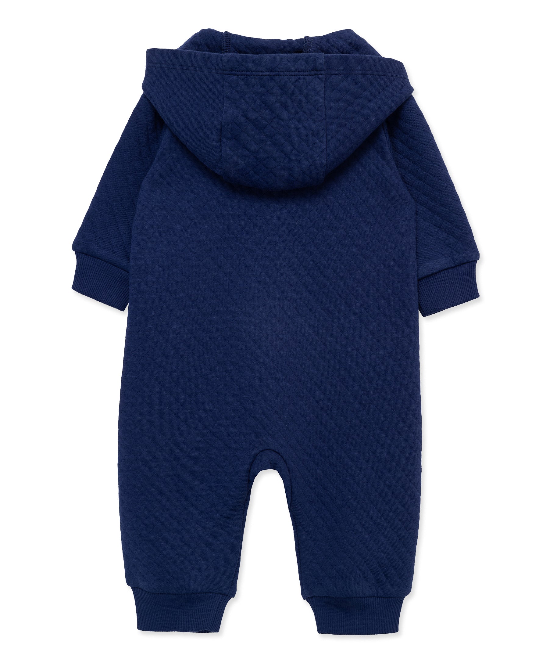 Navy Quilted Hoodie Coverall - Little Me