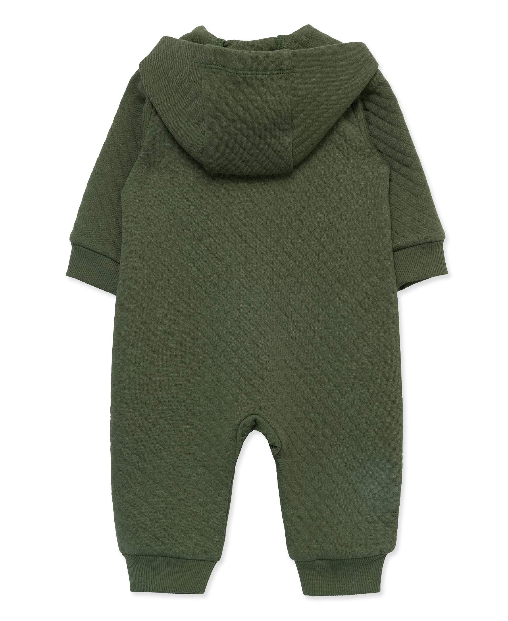 Olive Quilt Hooded Coverall - Little Me