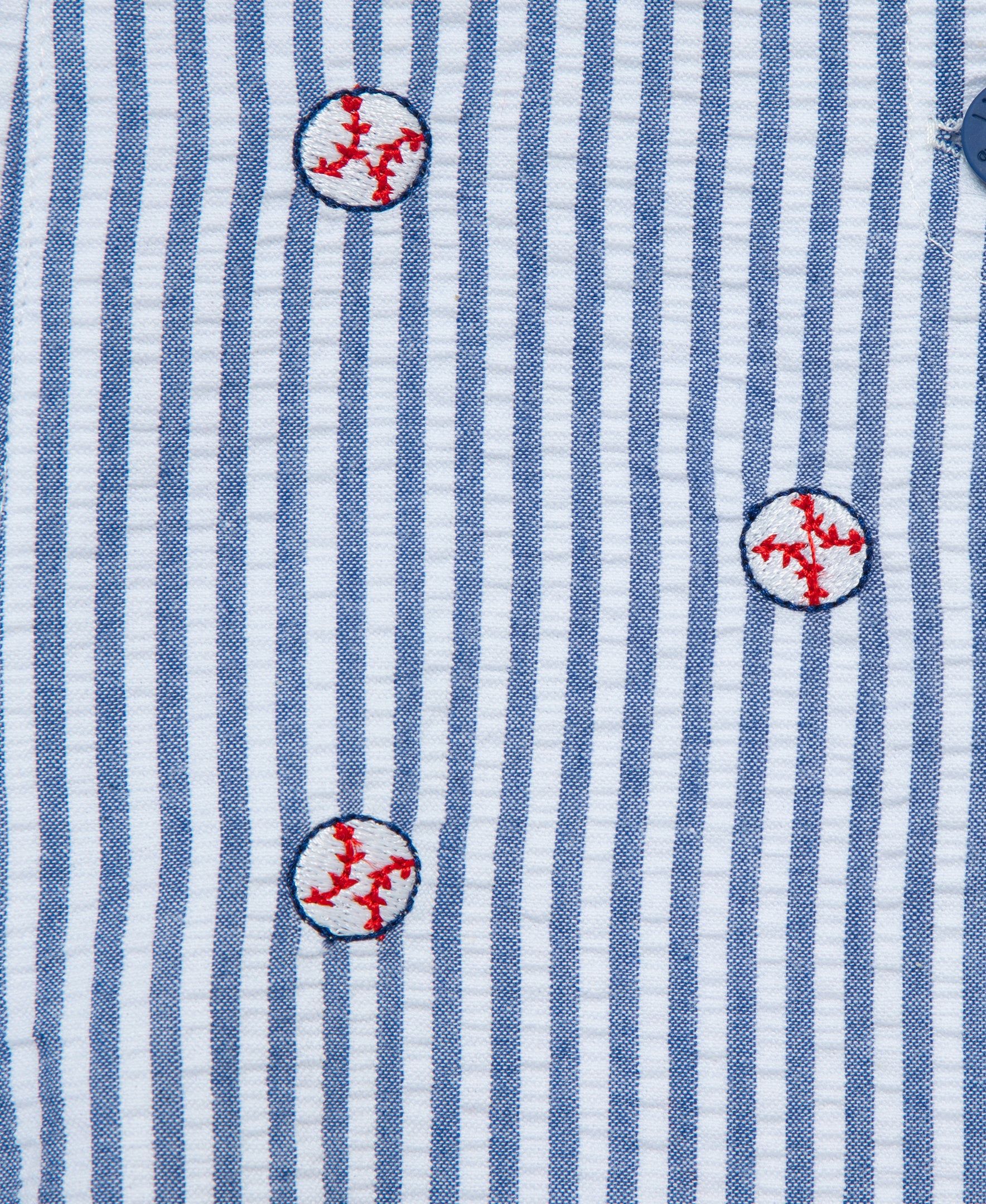 Baseball Woven Shortall Set (12M-24M) - Little Me