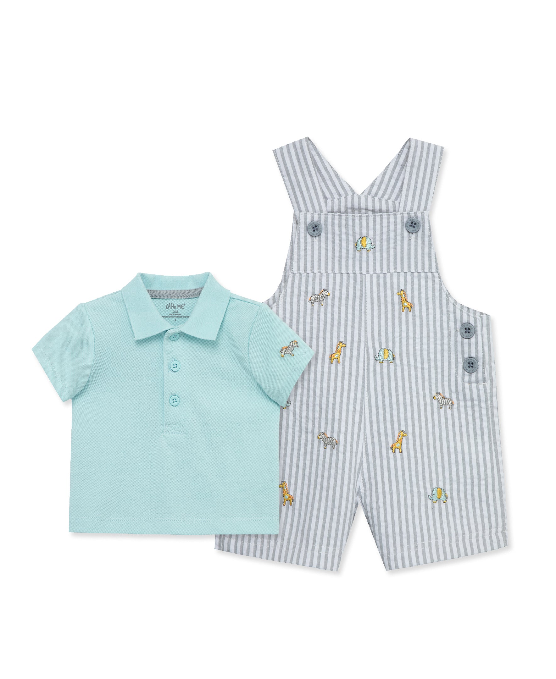 Safari Woven Shortall Set (12M-24M) - Little Me