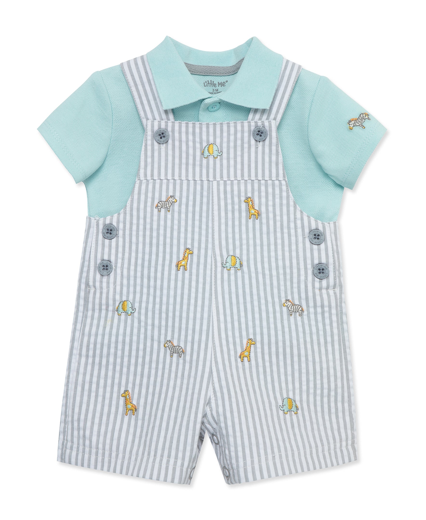 Safari Woven Shortall Set (12M-24M) - Little Me