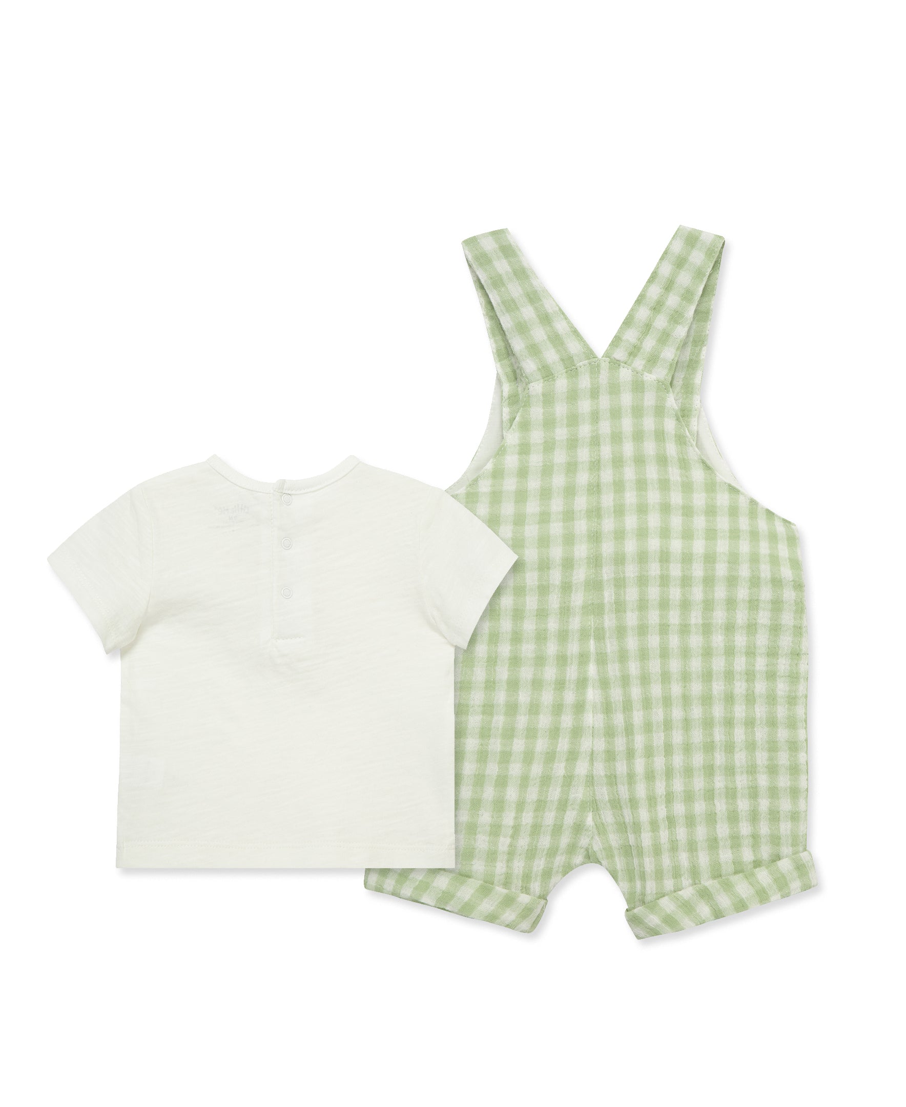 Check Gauze Shortall Set - Little Me