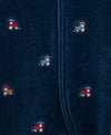 Train Schiffli Velour Footie - Little Me