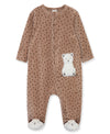Fuzzy Bear Velour Footie - Little Me