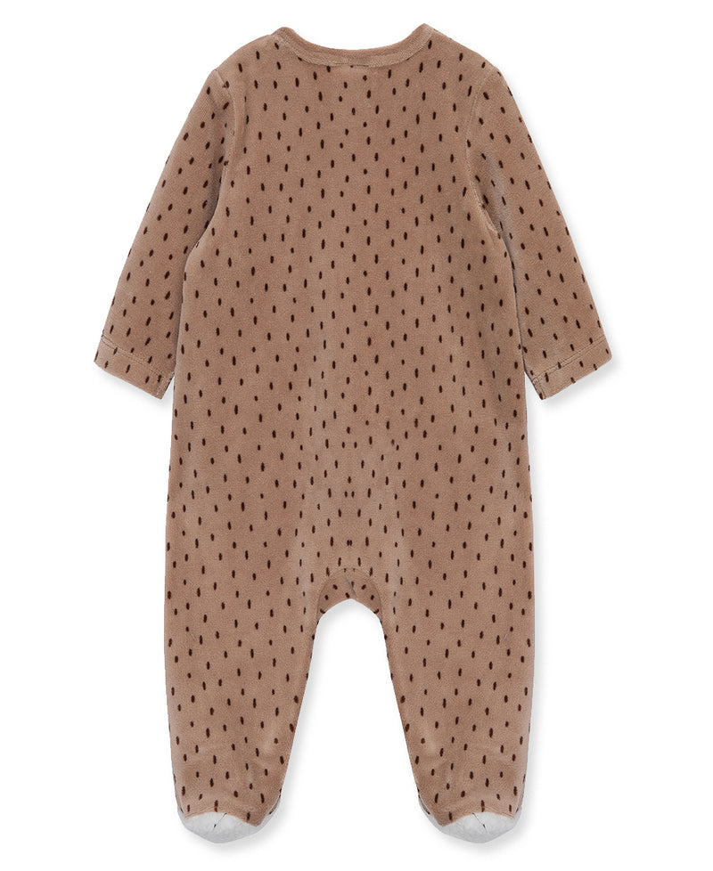Fuzzy Bear Velour Footie - Little Me