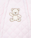 Pink Bear Quilted Velour Pram - Little Me