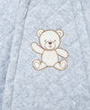 Grey Bear Quilted Velour Pram - Little Me