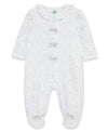 Silver Hearts Velour Footie - Little Me