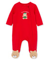 Holiday Bear Cotton Footie & Hat - Little Me