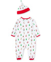 Snow Santa Cotton Footie & Hat - Little Me
