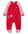Santa Velour Footie - Little Me