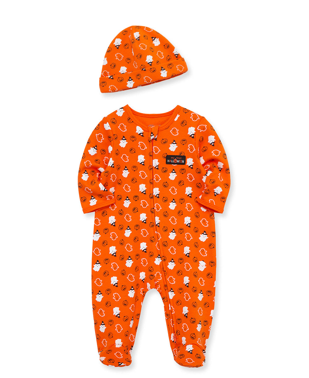 Halloween 2-Way-Zip Footie & Hat - Little Me