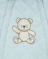 Blue Bear Quilted Velour Pram - Little Me