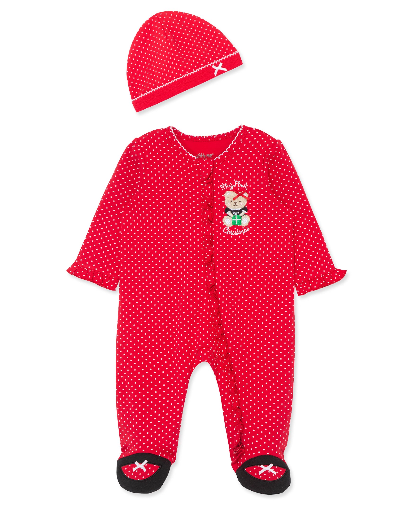 Cute Bear 2-Way-Zip Footie & Hat - Little Me