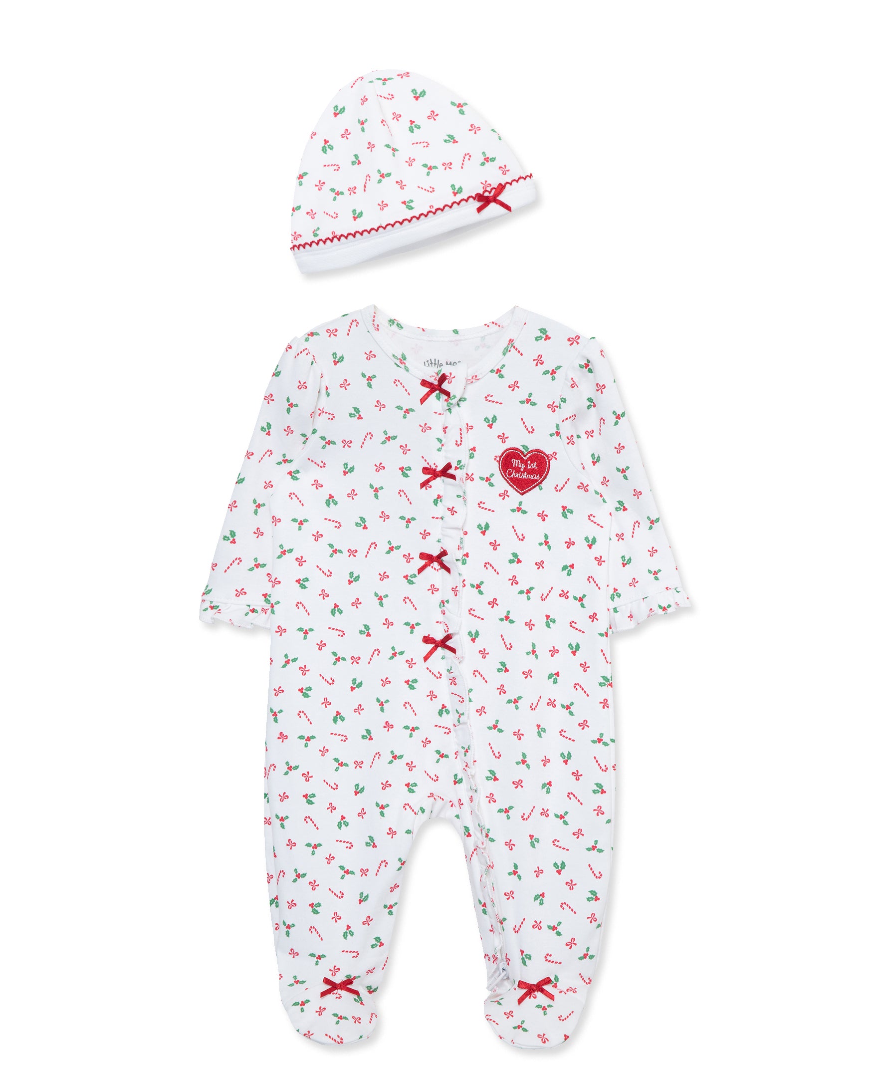 Candy Cane 2-Way-Zip Footie & Hat - Little Me