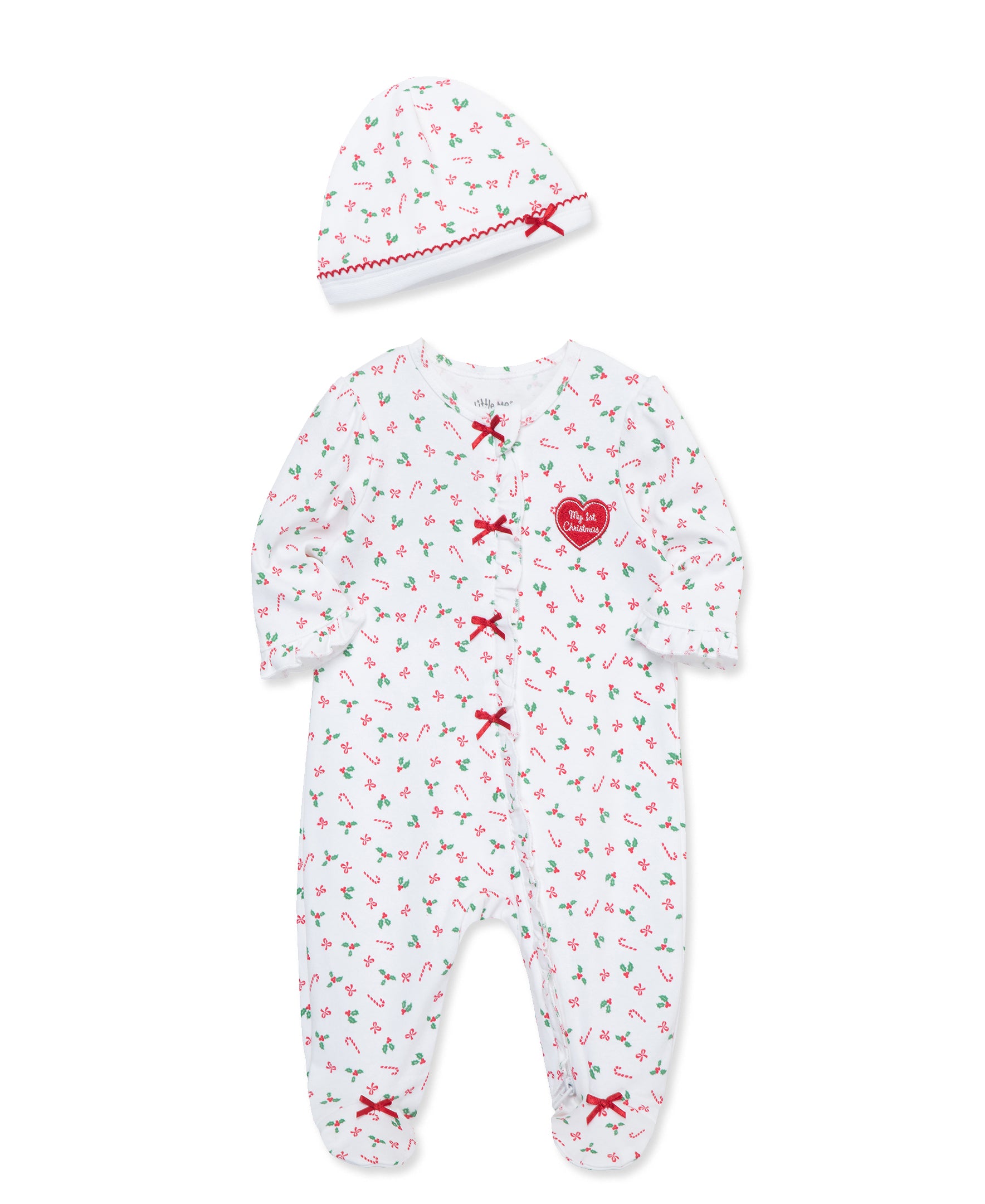 Candy Cane 2-Way-Zip Footie & Hat - Little Me