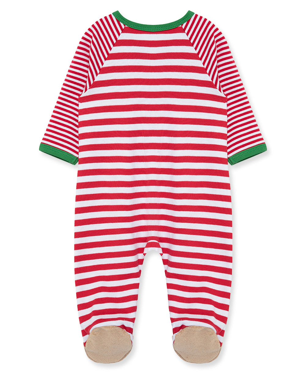 Reindeer Stripe 2-Way-Zip Footie - Little Me